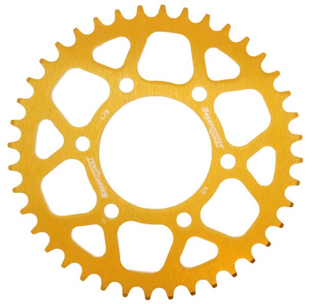 Supersprox 520 LK 104.0mm Ø 80mm 40Z 6-hole aluminum gold sprocket