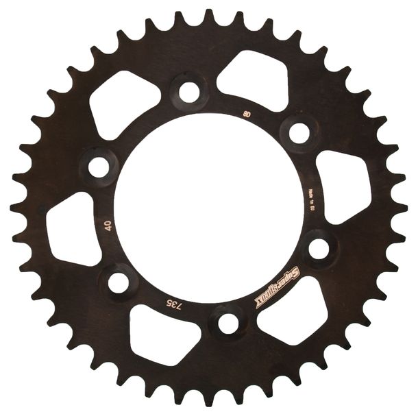 Supersprox 520 LK 124,0mm Ø 100mm 40Z pignone in alluminio a 6 fori nero