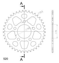 Kettingtandwiel Supersprox 520 LK 100,0mm Ø 70mm 41 tanden 5-gaats Aluminium zwart