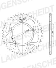 Pignon Supersprox 520 LK 140,0 mm Ø 120 mm 41Z à 5 trous en aluminium argenté