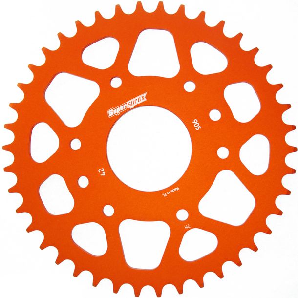 Kettenrad Supersprox 520 LK 110,0mm Ø 63mm 42Z 8-Loch Aluminium orange