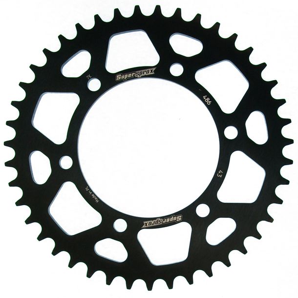 Kettenrad Supersprox 520 LK 130,0mm Ø 110mm 43Z 6-Loch Aluminium schwarz