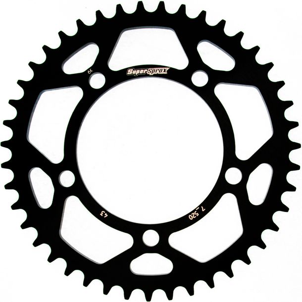 Kettenrad Supersprox 520 LK 130,8mm Ø 110mm 43Z 5-Loch Aluminium schwarz
