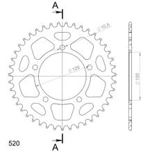 Kolo řetězu Supersprox 520 LK 120,0mm Ø 100mm 43Z 5-děrové hliníkové černé