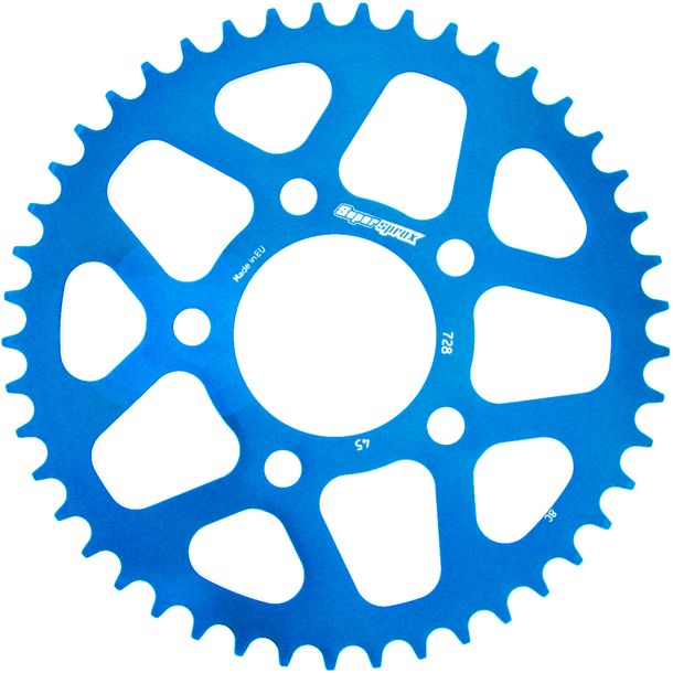 Kettenrad Supersprox 520 LK 100,0mm Ø 70mm 45Z 5-Loch Aluminium blau