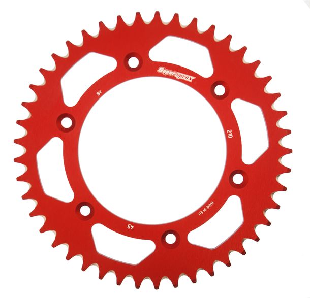 Kettenrad Supersprox 520 LK 153,0mm Ø 125mm 45Z 6-Loch Aluminium rot