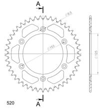 Konzola řetězu Supersprox 520 LK 153,0mm Ø 125mm 45Z 6-otvorové hliník černý