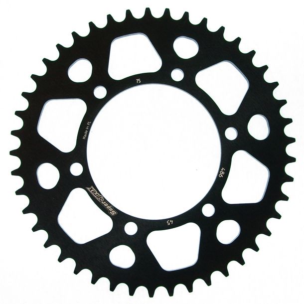 Kettenrad Supersprox 520 LK 130,0mm Ø 110mm 45Z 6-Loch Aluminium schwarz