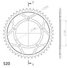 řetězové kolo Supersprox 520 LK 140,0mm Ø 120mm 45Z 5otvorové hliníkové černé