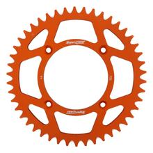 Pignon aluminium 4 trous Supersprox 520 LK 132,0 mm diamètre 110 mm 46T orange