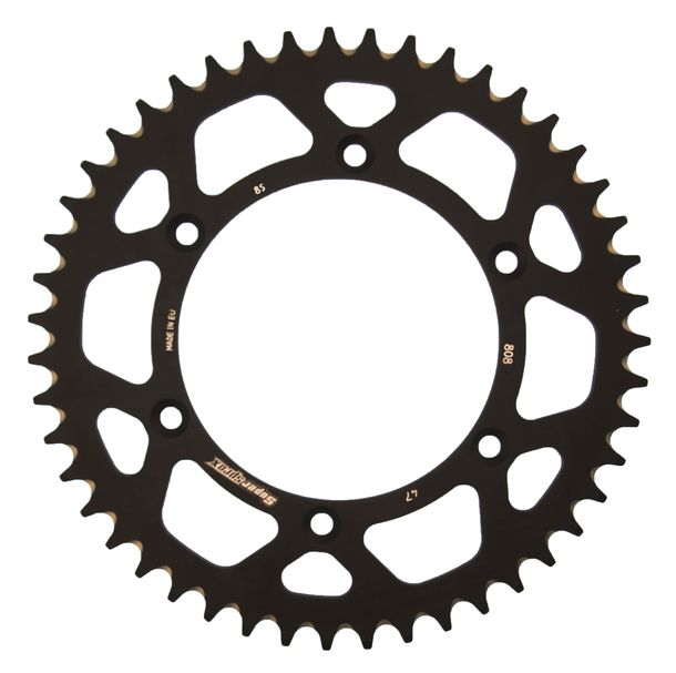Ruota a catena Supersprox 520 LK 146,0 mm diametro 126 mm 47Z in alluminio a 6 fori nera