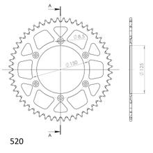 Kolo řetězu Supersprox 520 LK 150,0mm Ø 125mm 48Z 6-otvorové hliníkové zlaté