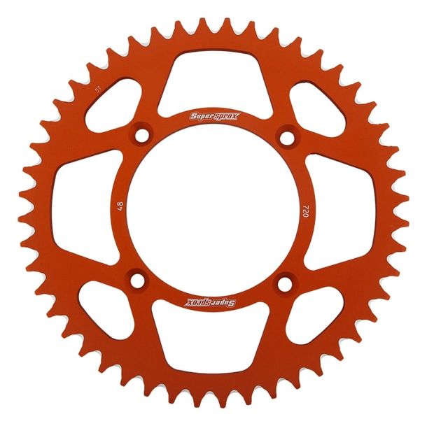 Piñón de aluminio Supersprox 520 LK 132,0 mm Ø 110 mm 48T naranja