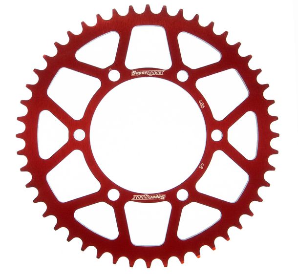 Kettenrad Supersprox 520 LK 130,0mm Ø 110mm 48Z 6-Loch Aluminium rot