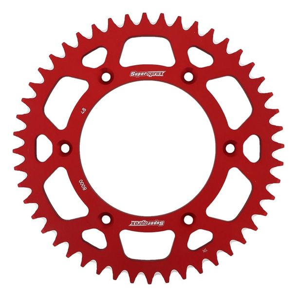 Supersprox 520 LK 152,0mm Ø 125mm 48T 6-hole aluminum sprocket red