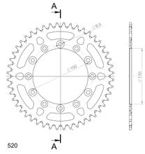 Kolo řetězu Supersprox 520 LK 150,0mm Ø 130mm 48Z 6-otvorové hliníkové černé