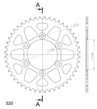 Kolo řetězu Supersprox 520 LK 124,0mm Ø 100mm 48Z 6-děrové hliníkové černé