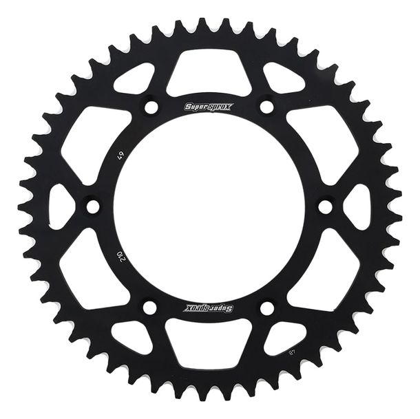 Kettenrad Supersprox 520 LK 153,0mm Ø 125mm 49Z 6-Loch Aluminium schwarz