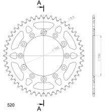 Kolo řetězu Supersprox 520 LK 150,0mm Ø 130mm 50Z 6-otvorové hliník modrá