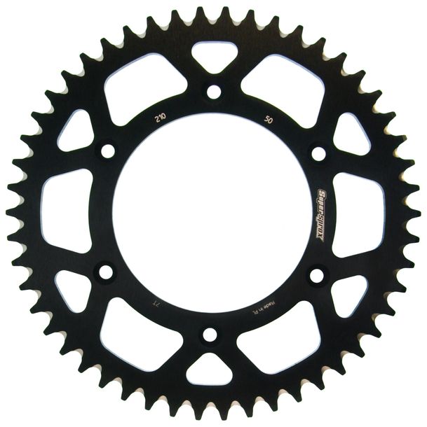 Kettenrad Supersprox 520 LK 153,0mm Ø 125mm 50Z 6-Loch Aluminium schwarz