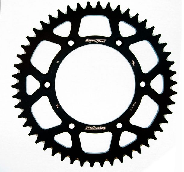 Pignon aluminium Supersprox 520 LK 150.0mm Ø 125mm 50Z 6 trous noir