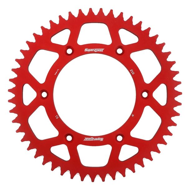 Kettenrad Supersprox 520 LK 153,0mm Ø 125mm 51Z 6-Loch Aluminium rot