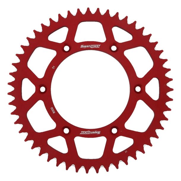 Kettenrad Supersprox 520 LK 152,0mm Ø 125mm 51Z 6-Loch Aluminium rot
