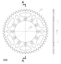 Kolo řetězu Supersprox 520 LK 150,0mm Ø 130mm 51Z 6-děrové hliník černá