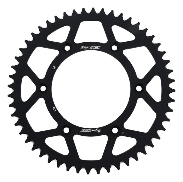 Supersprox 520 LK 153.0 mm diameter 125 mm 52T 6-hole aluminum chain wheel black
