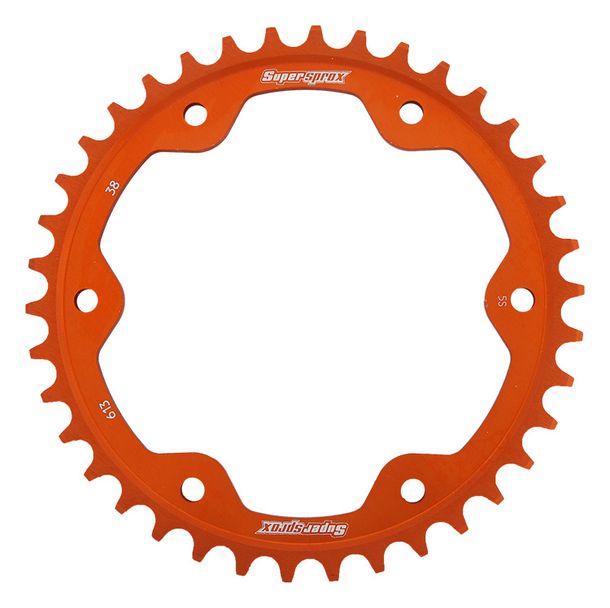 Supersprox 525 LK 155.0 mm diameter 128 mm 38T 6-hole aluminum sprocket orange