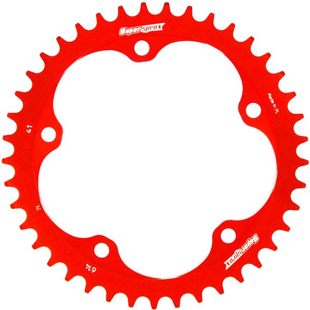 Kettenrad Supersprox 525 LK 152,0mm Ø 132mm 41Z 5-Loch Aluminium rot