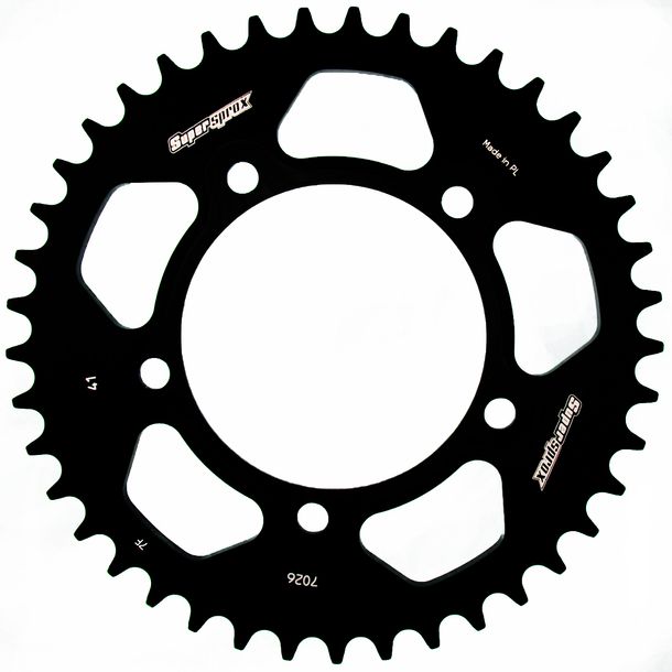 Supersprox 525 LK 120,0 mm Ø 100 mm 41Z pignone in alluminio a 5 fori nero