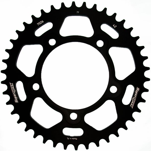 Supersprox 525 LK 120,0 mm Ø 100 mm 42T Pignone in alluminio a 5 fori nero