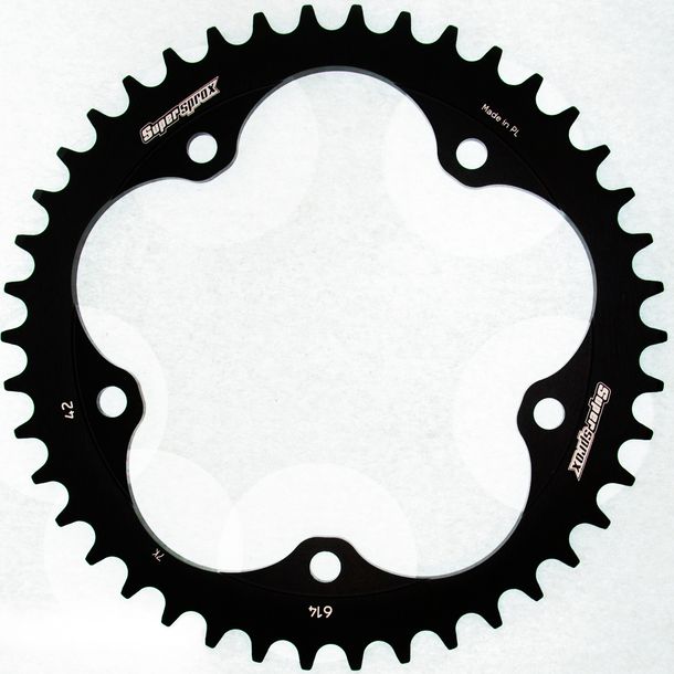 Kettenrad Supersprox 525 LK 152,0mm Ø 132mm 42Z 5-Loch Aluminium schwarz