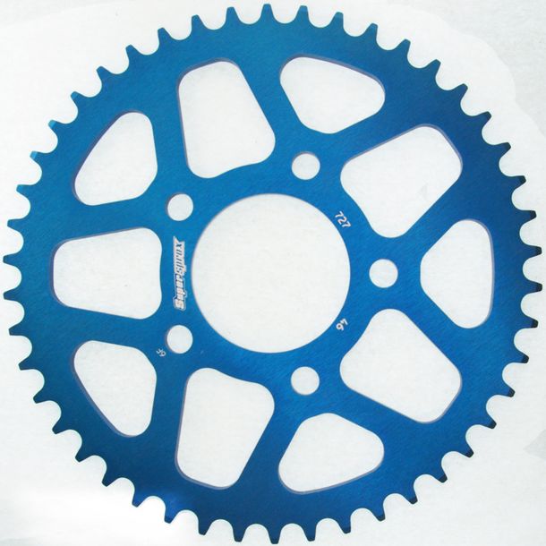 Kettenrad Supersprox 525 LK 100,0mm Ø 70mm 46Z 5-Loch Aluminium blau