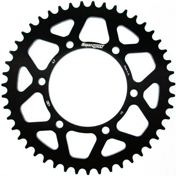Kettenrad Supersprox 525 LK 130,0mm Ø 110mm 47Z 6-Loch Aluminium schwarz