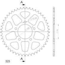 Kettingtandwiel Supersprox 525 LK 140,0mm Ø 120mm 45 tanden 5-gaats Aluminium zwart