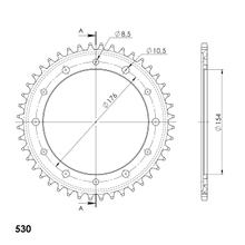 Kolo řetězu Supersprox 530 LK 176,0mm Ø 154mm 44Z 6-děrové hliníkové černé