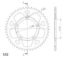 Kettenrad Supersprox 532 LK 138,0mm Ø 112mm 49Z 5-otvorové hliník černá