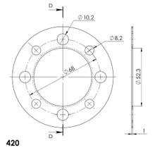 Edge-Disc Supersprox 420 LK 68,0mm Ø 52mm 30Z 4-Loch gold für Edge Kettenrad