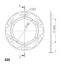 Edge-Disc Supersprox 520 LK 130,0mm Ø 110mm 41Z 6-děrové oranžové pro Edge řetězové kolo