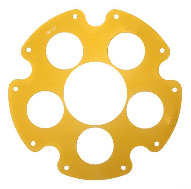 Disco de borde Supersprox 520 LK 110,0 mm Ø 55 mm 42T dorado con 5 orificios para piñón Edge