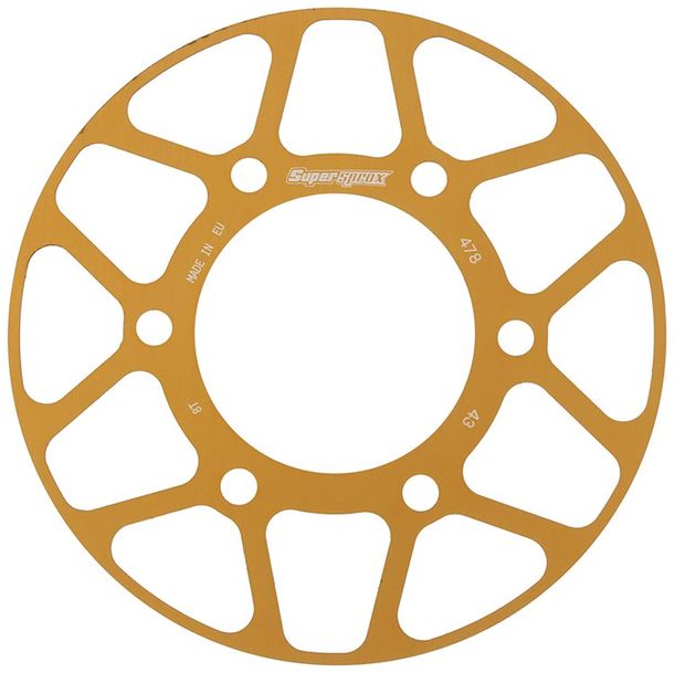 Edge-Disc Supersprox 520 LK 104,0mm Ø 80mm 43Z 6-Loch gold für Edge Kettenrad