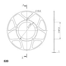 Lem kotouč Supersprox 520 LK 110,0mm Ø 87mm 46 zubů 5 děr modrý pro Edge ozubené kolo