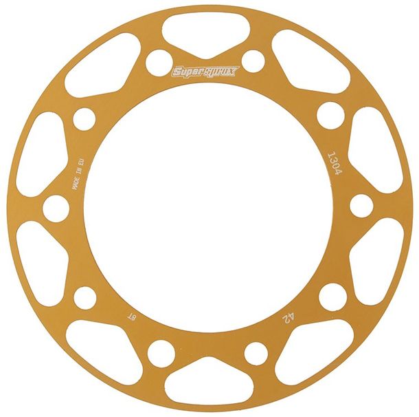 Disco de borde Supersprox 525 LK 138,0 mm Ø 112 mm 42T dorado con 5 orificios para piñón Edge