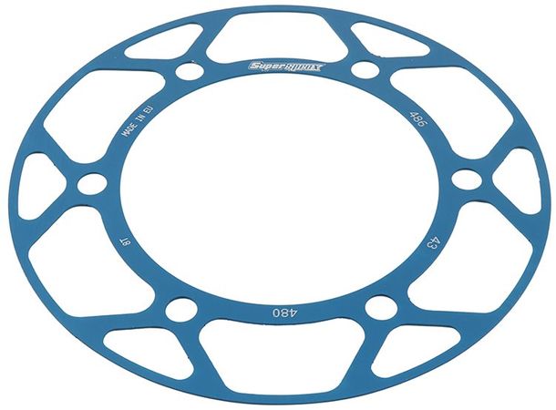 Disco Edge Supersprox 525 LK 130,0 mm Ø 110 mm 43T 6 fori blu per pignone Edge