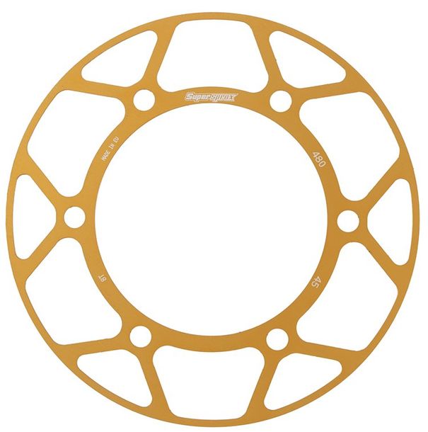 Edge-Disc Supersprox 525 LK 130,0mm Ø 110mm 45Z 6-Loch gold für Edge Kettenrad