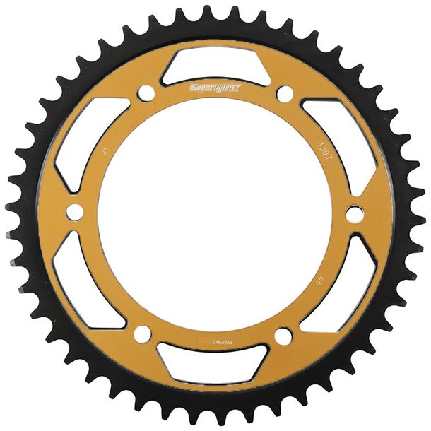 Edge-Disc Supersprox 525 LK 160.0mm Ø 134mm 46Z doré 6 trous pour pignon Edge