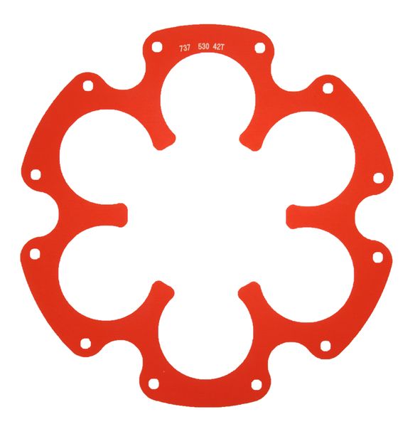 Edge Disc Supersprox 530 LK 110.0mm Ø 60mm 42T 6-hole red for Edge sprocket