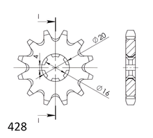 Pignon Supersprox 428 12T